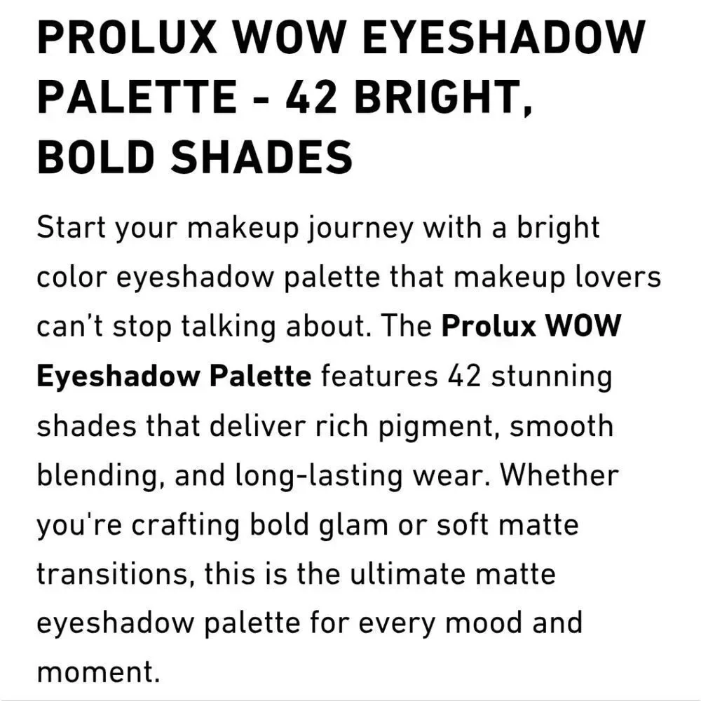 prolux wow eyeshadow